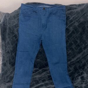 Men's Denim Skinny Jeans in Deep Blue , blue delta jeans